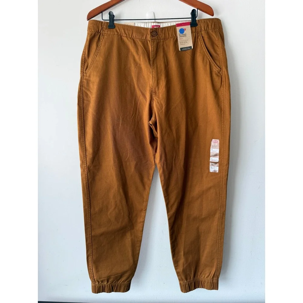 Levis XX Chino Jogger Mens XL Brown Tobacco Stretch Tapered Leg Pants NWT